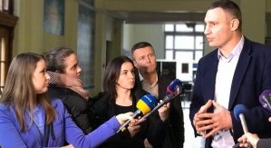 Kyiv City Mayor interviewed by press