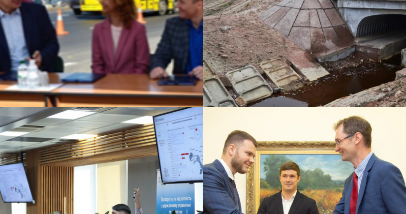 Compilation images from CoST Ukraine's work including assurance work and events